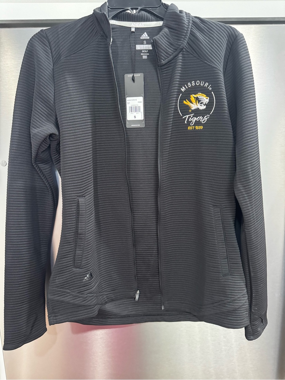 adidas Black Missouri Tigers Full-Zip Bomber Jacket